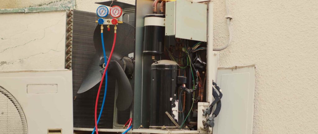 refrigeran yang sedang diganti