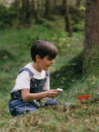 Child playing outdoors