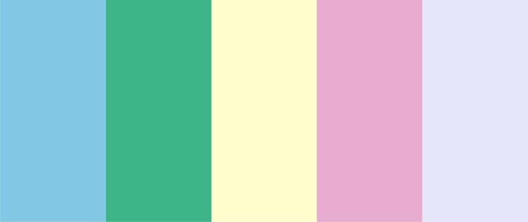 berbagai shade warna sejuk