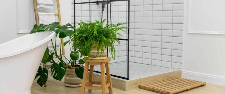 kamar mandi dengan bathtub dan shower