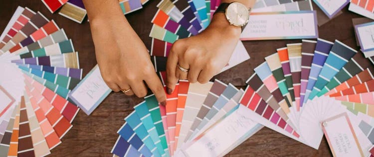 orang yang dikelilingi oleh color palet