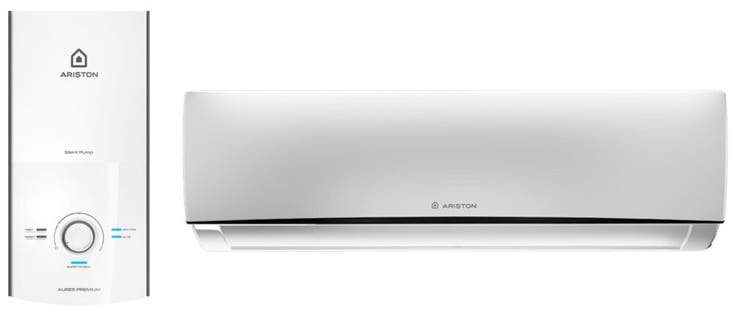AC inverter dan water heater listrik Ariston