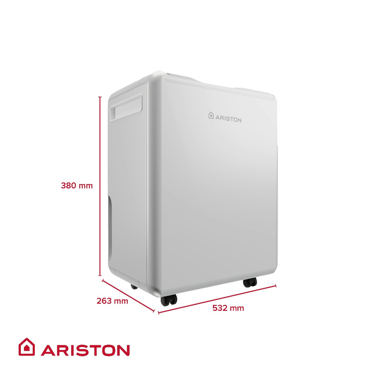Dezumidificator Ariston DEOS EVO 12 - dimensiuni