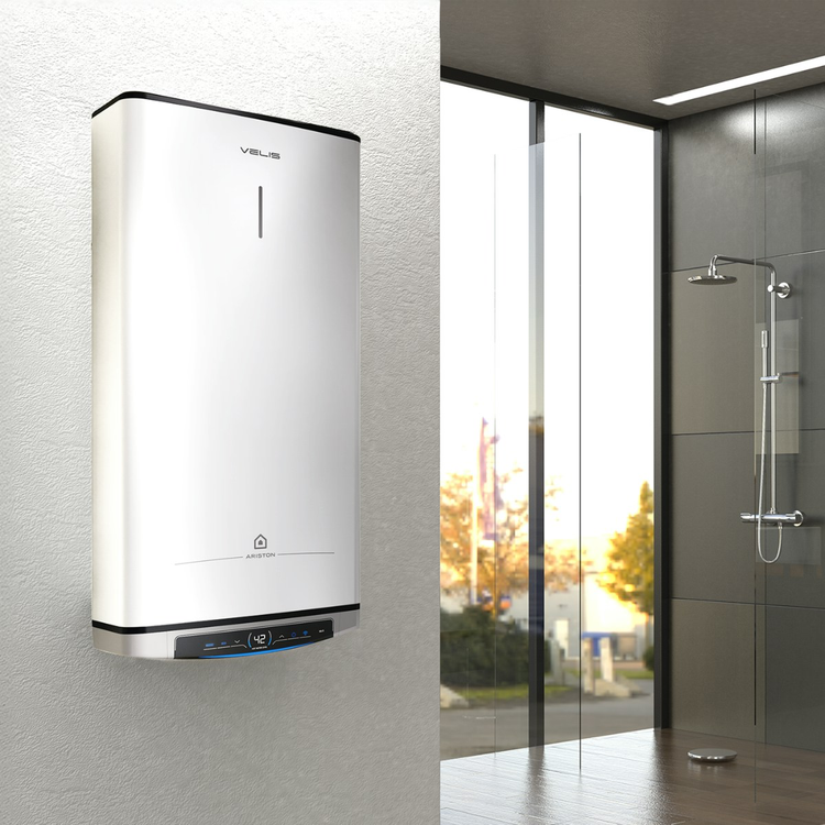 Boiler electric pentru apă caldă Ariston Velis Dune Wifi montat la interior pe perete