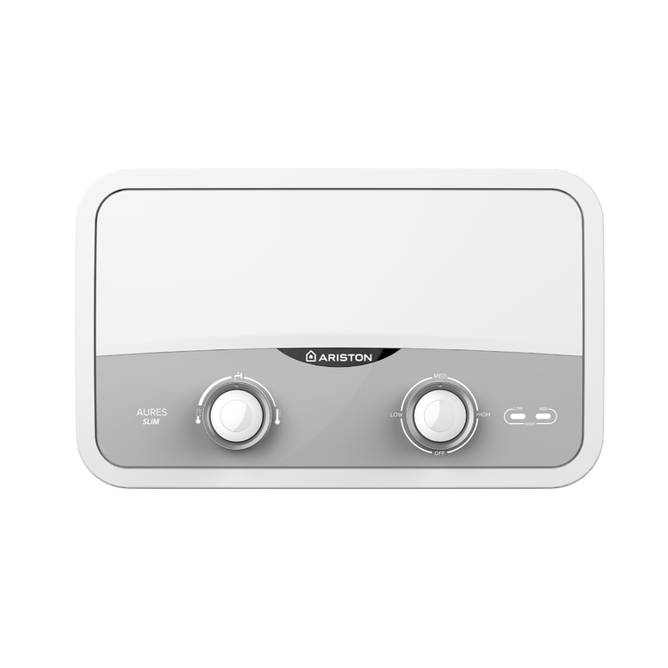 Instant electric pentru apă caldă Ariston Aures Slim Flow - frontal