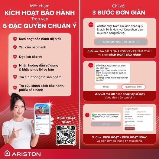 Dịch vụ bảo hành sửa máy nước nóng không nóng của Ariston