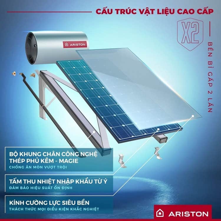 Cấu tạo máy nước nóng năng lượng mặt trời 100L