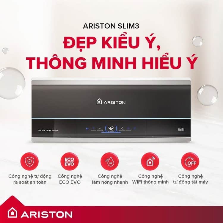 Máy nước nóng Ariston chất lượng đạt chuẩn